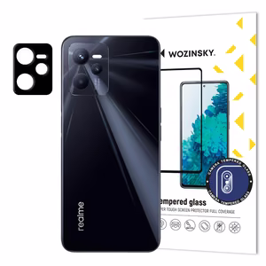Wozinsky pilnas kameros stiklas 9H grūdintas kameros stiklas Realme C35 telefonui