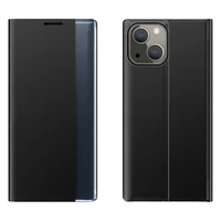 Sleep Case knygos tipo dėklas su išmaniu langu iPhone 13 mini juodas