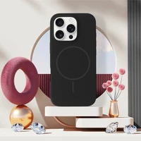 Magsafe Slim Silicone dėklas Samsung Galaxy S25 Ultra juodas