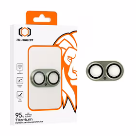 Tempered stiklas Tel Protect 95% AR+AF Full Metal kameros apsauga on camera for Iphone 17 žalias (camera island)