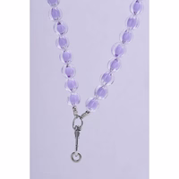 COLORFUL telefono dirželis, telefono pakabukas / virvelės ilgis 120 cm (60 cm kilpoje) / ant kaklo – violetinis