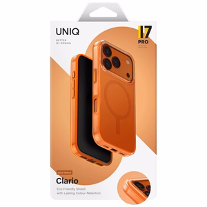 "Uniq Clario Magclick" įkrovimo dėklas "iPhone 17 Pro" - oranžinis