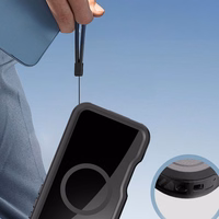 Atsparus vandeniui dėklas SHELLBOX GT suderinamas su MagSafe IPHONE 16 Plus juodas