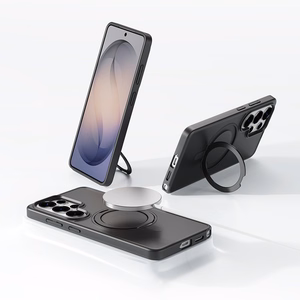 Rock Rotating Stovas Soft Touch Series Magnetic for Samsung Galaxy S26 juodas