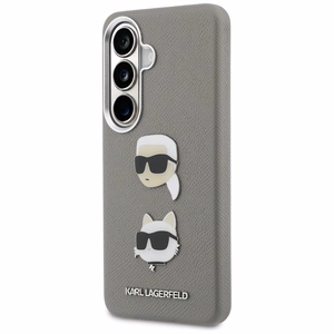 Karl Lagerfeld dėklas Saffiano Double Heads Metal Samsung Galaxy S26 sidabrinis