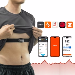 Rockbros HRM812 Bluetooth ANT+ širdies ritmo jutiklio diržas, IP67 – spalva: juoda