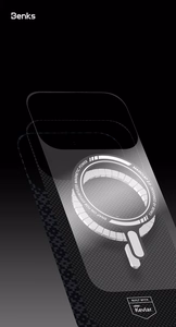 Benks Magnetic Armor Air Armor Grid Kevlar dėklas metaliniu rėmeliu 600D (B067) iPhone 17 juodas