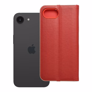 Флип-чехол для iPhone 16e (SE 4 2025) Luna Book Gold красный