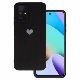Vennus Silikoninis širdies dėklas Xiaomi Redmi 10 dizainas 1 juodas