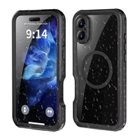 Atsparus vandeniui dėklas SHELLBOX GT suderinamas su MagSafe IPHONE 16 Plus juodas