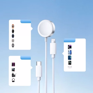 Apple Watch magnetinis įkroviklis Joyroom S-IW008 Lightning + USB-C 5V 1.2m (baltas)