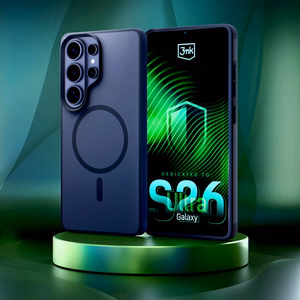 "3mk Smoke MagCase" dėklas, skirtas "Samsung Galaxy S26 Ultra" - pilkas permatomas