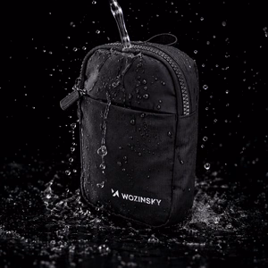Wozinsky WMS-W1 vandeniui atspari unisex mini rankinė per petį telefonui su dviem skyriais - juoda