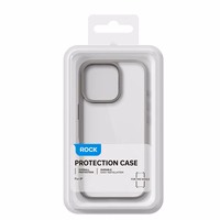 Rock Guard serijos dėklas Iphone 16 Plus permatomas-juodas