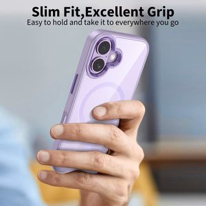 Tech-Protect MagMat MagSafe dėklas iPhone 17 skaidrus violetinis