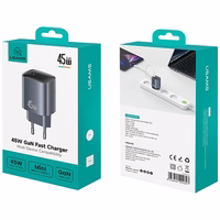 Tinklo įkroviklis USAMS T66 45W GaN greitas įkroviklis tarnish