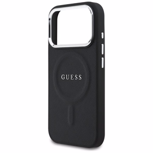 Guess Classic Logo Magnetinis dėklas telefonui iPhone 17 Pro - juodas