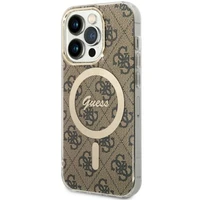 Guess GUHMP14LH4STW iPhone 14 Pro 6.1" rudas/rudas kietas dėklas 4G MagSafe