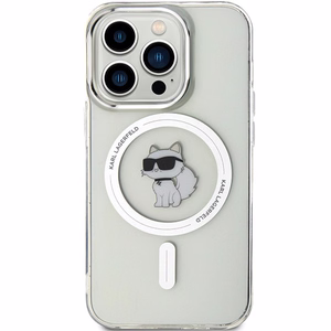 Karl Lagerfeld IML Choupette MagSafe dėklas iPhone 14 Pro - permatomas