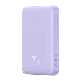 Maitinimo baterija "Baseus Magnetic Mini" 10000 mAh, USB-C 20W MagSafe (violetinė)