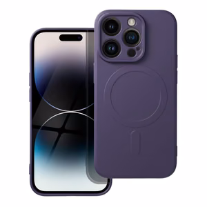 Dėklas Silicone Mag Cover (MagSafe) skirtas iPhone 14 Pro violetinis