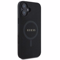 Dėklas telefonui Guess Saffiano Klasikinis Logotipas MagSafe iPhone 16 Plus - juodas