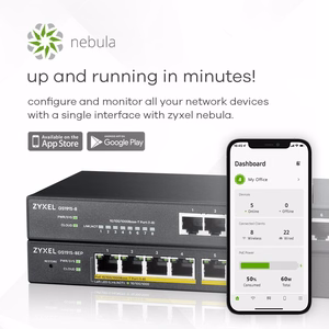 Zyxel GS1915-8EP Valdomas L2 Gigabit Ethernet (10/100/1000) Maitinimas per Eternetą (PoE) Juoda