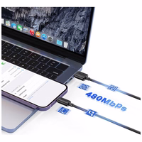 Laidas USAMS KY Series US-SJ694 2.4A Lightning į USB-A 2m baltas