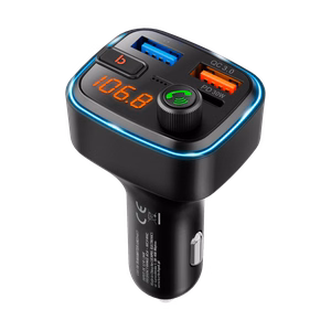 Automobilinis FM siųstuvas su Bluetooth, 2 USB prievadais ir USB-C