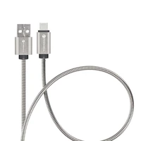 Kabelis (m) USB A į USB C Forcell F-Energy QC4.0 3A 66W C234 Metalinis 1 m sidabrinis