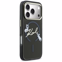 Karl Lagerfeld IML Choupettes Karl Script Logo MagSafe Dėklas for iPhone 17 Pro Max - juodas
