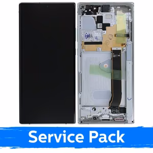 LCD ekranas, suderinamas su Samsung N985 (N986) Note 20 Ultra su rėmu / Mystic White / (Service Pack)