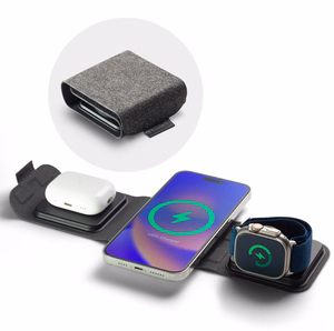 mophie 3in1 kelioninis MagSafe įkroviklis su adapteriu EU, juodas