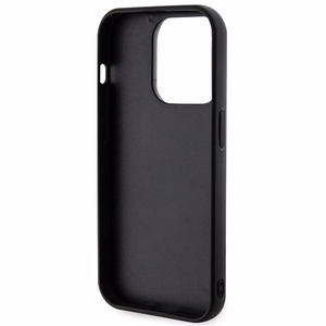 Karl Lagerfeld 3D guminis blizgus logotipas dėklas telefonui iPhone 15 Pro Max - juodas