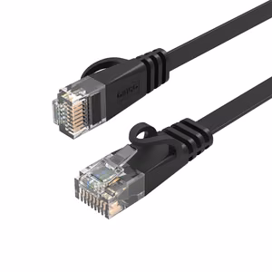 Orico PUG-C6B CAT6 1000Mbps RJ45 Ethernet Network Cable, Flat LAN, 10m, Black