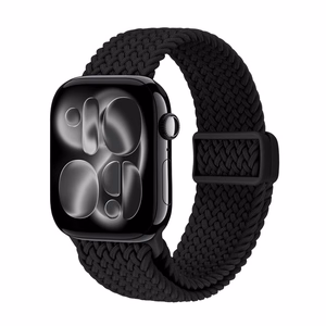 Crong Wave Band pintas Apple Watch dirželis, 38/40/41/42 mm, juodas