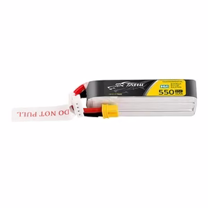 „Tattu 3s“ 550 mAh 95C 11,4 V HV LiPo akumuliatorius su XT30 kištuku ir „Long-Pack“ jungtimi