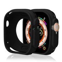 Silikoninis dėklas laikrodžiui Apple Watch 45 mm (Series 7/8/9) - juodas