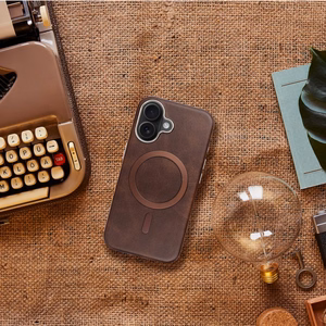 GENTLEMAN MAG COVER Dėklas telefonui, suderinamas su MagSafe IPHONE 11, rudas