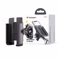 Wozinsky metal bicycle phone laikiklis, scooters juodas (WBHBK3)