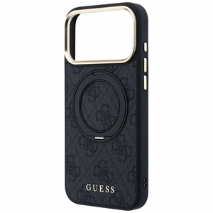 Guess Ring Stand 360 4G Classic Logo MagSafe чехол для iPhone 17 Pro / 18 Pro, черный