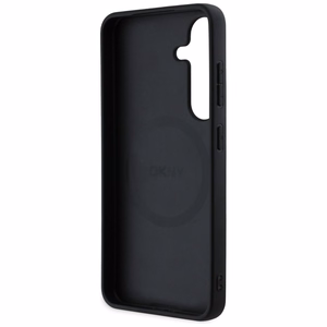 DKNY odinis languoto rašto magnetinis dėklas telefonui Samsung Galaxy S25 - juodas