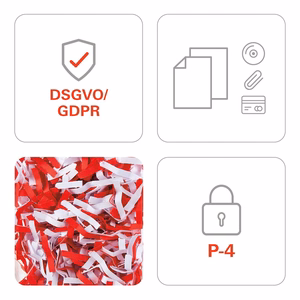 HSM Pure 530 – dokumentų naikiklis, kryžminio pjovimo, 30 cm įdėjimo angos plotis, 55 dB, baltas (2353111)
