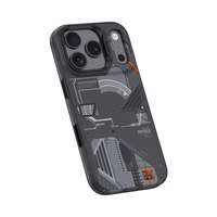 Benks Dinaminis Magnetinis Mecha dėklas (D070) Iphone 17 Pro Max juodas (Fotoaparato valdymo mygtukas)