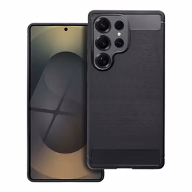 Anglies pluošto dėklas telefonui SAMSUNG S25 Ultra juodas