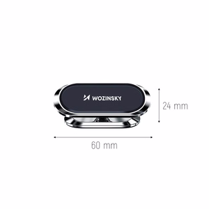 Wozinsky lipnus magnetinis automobilio laikiklis 360 prietaisų skydeliui sidabrinis (WMH-06)