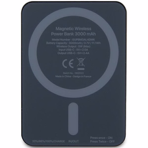 Išorinė baterija Mercedes žvaigždžių rašto Magnetinis 5W 3000mAh - juoda