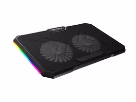 Nešiojamojo kompiuterio aušinimo padėklas FURY GUNBAI G3 14.1–17.3" su 2 ventiliatoriais, RGB apšvietimas, 2× USB