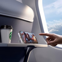 Dudao K28 10000mAh PD 22.5W Magnetinė išorinė baterija su metaliniu dėklu ir žiedo stovu - sidabrinė