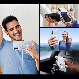 Užalias Classy Clear Magnetic Dėklas iPhone 16 Plus - Skaidrus